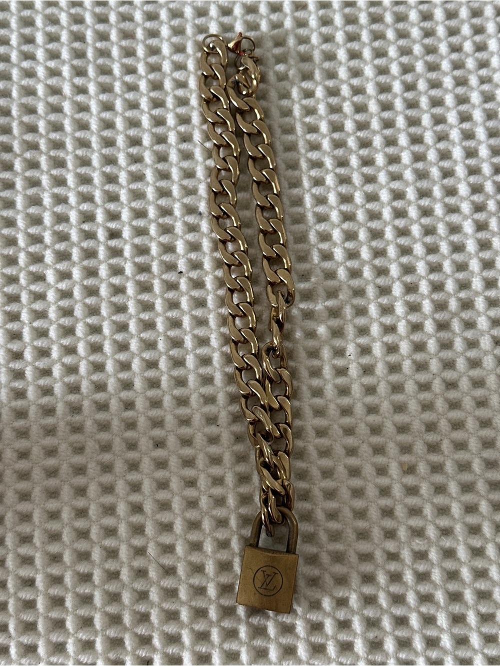 Upcycled Louis Vuitton Lock Chain Necklace